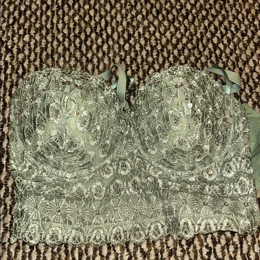 Windsor Green Lace Bra Intimates
